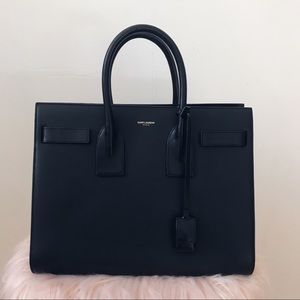Authentic Saint Laurent Small Black Sac De Jour